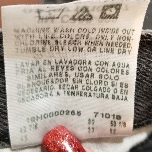 RUSTLER Men's BLACK Denim 4-POCKET Straight Leg HIGH-RISE Jeans Sz 42x30 - Picture 6 of 6